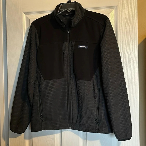 Lands' End Other - Lands’ End men’s black full zip fleece jacket size small